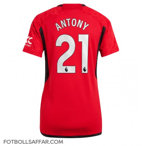 Manchester United Antony #21 Hemmatröja Dam 2023-24 Kortärmad